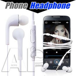 Earphones With Mic 3.5mm For Samsung Galaxy S7 S6 S4 J5 N7100 Headphones In-ear PVC Mobile Phone Handsfree Microphone no package