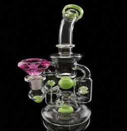 windmills spin glass bong propeller perk Oil rag three Rotating cyclone recycler bong water bong water pipe