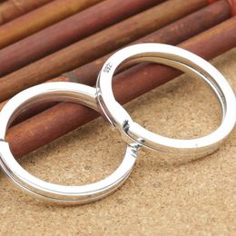 925 Sterling Silver Round Keyring Key Ring Keychain Accessory Diy Jewellery Making Split Ring Key Chain Accessories with S925 Stamped