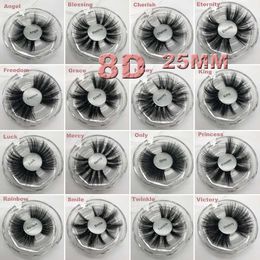 25mm 5D mink eyelashes 16 styles 1 pair Super Long natural Thick 25MM 100% Mink Lashes Lifelike handmade Free shipping