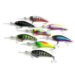 80pcs 10.5cm 7.8g Plastic Hard lure Freshwater fishing Bass Minnow Floating Artificial Fishing Wobbler lure hook Free shipping