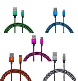 1M 2M 3M Snake Braided Aluminium alloy Micro USB Type c Nylon Data Cable Charge and Data Transimission For Samsung Huawei