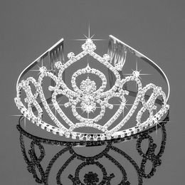 Bridal Tiaras With Rhinestones Wedding Jewellery Girls Headpieces Birthday Party Performance Pageant Crystal Crowns Wedding Accessories ZH-047