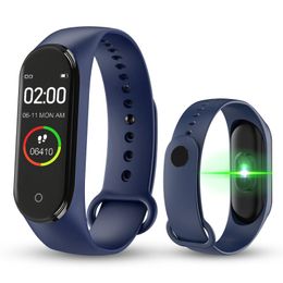 M4 Smart Band Armband Uhr Fitness Tracker Armband Farbe Touch Sport Herzfrequenz Blutdruck Monitor Männer Frauen Android