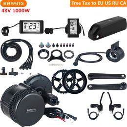 BBSHD BBS03 48 v 1000 w Bafang 8fun Meados de Acionamento Do Motor C961 C965 Bicicleta Elétrica Kits de Conversão Com 48 v 17AH Bateria De L