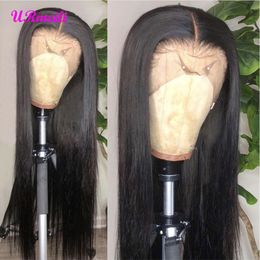 360 Lace Frontal Wig 150% Density Brazilian Straight Virgin Human Hair short Wigs For Black Women Pre Plucked with Baby hair Full End