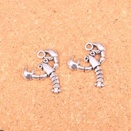 61pcs Charms lobster crustacean Antique Silver Plated Pendants Making DIY Handmade Tibetan Silver Jewelry 27*24mm
