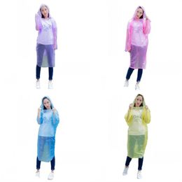 PE Pocket Disposable Raincoats Poncho Transparent Thin Hooded Rain Wear Water Proof Rafting Rainwear In Stock 0 6fsa E19