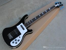 Factory custom Black body Electric Bass Guitar with chrome Hardwares,Rosewood fingerboard,offer Customised