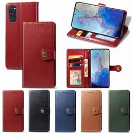 Retro Card ID Slot PU Leather Flip Wallet Case for Samsung S10 S20 S21 S22 A12 A32 A52 A72 A13 A23 A33 A53 A73 5G