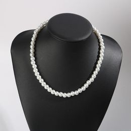 Fashion Women Jewelry Artificial Pearls Necklaces Beaded Necklace Pure White Faux Pearl 5 Colors