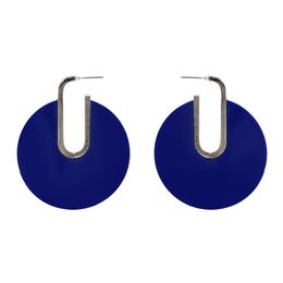 Fashion European exaggerated personality circle earrings catwalk show street snap popular earrings earrings pendant Women Jewelry Gif