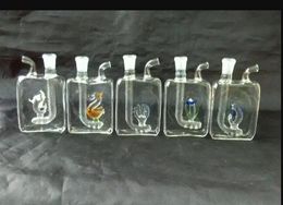 Flat a variety of hookah glass bongs accessories   , Glass Smoking Pipes Colourful mini multi-colors Hand Pipes Best Spoon glas