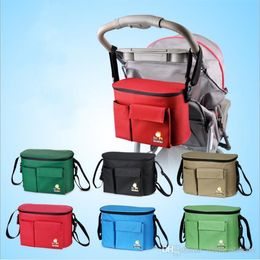 Baby Stroller Carrying Bags Infant Diaper Thermal Pocket Organizer Basket Portable Nappy Pacifier Mommy Outdoor Bottle Storage Bag C5634
