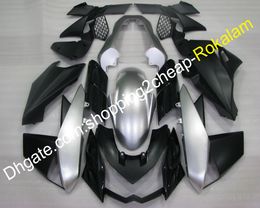 Customized Fairing Fit For Kawasaki Z1000 2010 2011 2012 2013 Z-1000 Z 1000 Black Silver Motorbike Fairings (Injection molding)