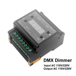 Freeshipping Dmx Led Dimmer 220v 110v Output 3 Channel Dmx Dimmer Switch Triac Dimmer for led lamp 220v