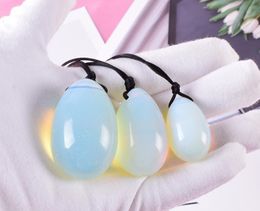 Women Kegel Exercise 3Pcs Set Drilled Jade Yoni Eggs Stick Opal Massage Stone Yoni Egg Natural
