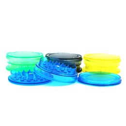 Plastic Herb Grinder 60mm Smoking Grinders for Smoke Detectors Pipe Twisty Glass Blunt Smoking Accessories WB2113