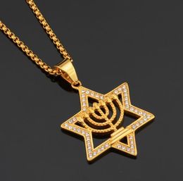 Vintage Six-star Pendant Necklace With Gold Plated Chain Fashion Hip Hop Jewellery Cuban Mens Designer Necklace