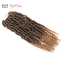Pre-twisted Spring Twists Synthetic Crotchet Hair fashion new Extensions Ombre Crochet Braids Pre Looped Fluffy Bomb Twist Braiding Passion