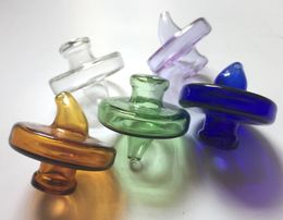 35mm Universal Coloured UFO Glass Carb Cap with Bubble Ball Hat Style Dome for Quartz Banger Nails Glass Water Pipes Dab Oil Rigs