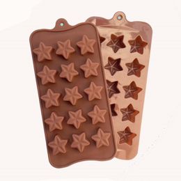 High quality Romantic Star Shaped Grade Silicone Chocolate Mould For The Kitchen Baking Cake Tools Environmental Protection