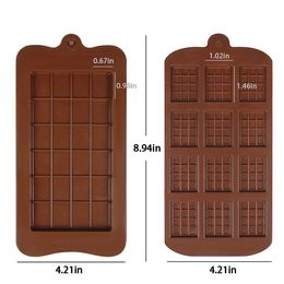Silicone Chocolate Moulds,Not Easy To Stick Easy To Take Off Food Two Different Styles Of Brown Chocolate Baking Mould 2PCS