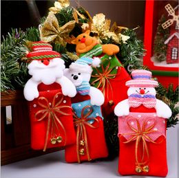 1pcs Santa Claus Gifts Christmas Pendant Tree Decorations Hanging Drop Ornaments Child gift bags Supplies New Year Decor