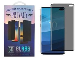 Privacy Tempered Glass 3D Anti Spy Case Friendly Screen Protector for Samsung Galaxy S10 S9 S8 Plus Note 8 NOTE 9 NOTE 10 PRO with retail