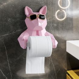 Animal Head Statue Figurine Hanging Tissue Holder Toilet Washroom Wall Home Decor Roll Paper Tissue Box Holder Wall Mount