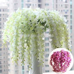 Romantic Classic Artificial Wisteria Silk Flower Home Party Wedding Garden Floral Decoration DIY Living Room Valentine Day