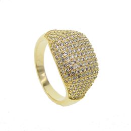 European Hip Hop Ring All Iced Out High Quality Micro Pave CZ Rings Women & Men Gold Ring For Love Gift Jewellry