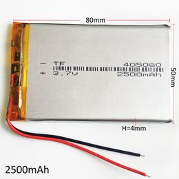 EHAO 405080 3.7V 2500mAh Li Polymer Lithium Rechargeable Battery high capacity cells For DVD PAD GPS power bank Camera E-books Recorder