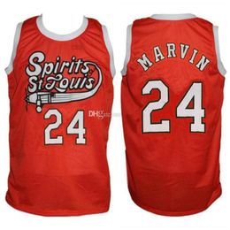 #24 Marvin Barnes Spirits of St. Louis Retro Basketball Jersey Mens Stitched Custom Number Name Jerseys