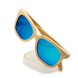 Fashion-Retro Luxury Nature Bamboo Polarised Sunglasses Men Women with Delicate wood box Oculos Feminino C-BG015