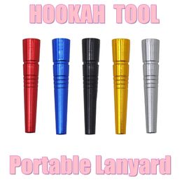 Portable Lanyard Aluminium Holder Mouthpiece Tip Hang Rope Strap Portable Innovative Design For Hookah Shisha Smoking Test Enjoyment