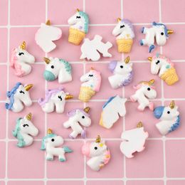 new multistyle cute cartton resin unicorn charms diy hair accessories diy cell phone sticker Jewellery accessories wholesale