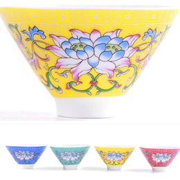 Lotus Tea Cup Pure Handmade Home Personality Kung Fu Teacups Signs Ceramic Single Cups