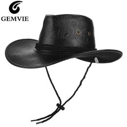 GEMVIE Unisex Wool Felt Western Cowboy Cowgirl Hat Wide Brim Windproof Fancy Dress Party Cowboy Hat