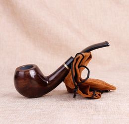 New listing of genuine handmade ebony plus pipe tobacco 9mm filter cartridge pipe tobacco wholesale direct sale