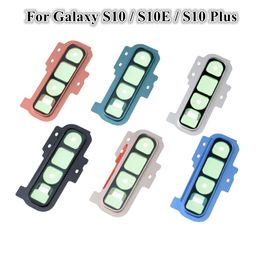 samsung galaxy s10e camera UK - 50PCS Back Camera Glass Bezel Frame Cover For Samsung Galaxy S10 Plus S10E Rear Camera Lens Cover Holder with Sticker Adhesive Replacement