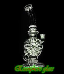 2020 9 '' Exosphere 14 holes fab egg Glass Bongs recyle Oil Rigs dab rig smoking water pipe Eggosphere combo of ball rig 14.4mm joint