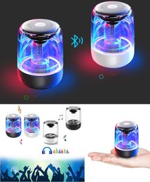 Portable Bluetooth 5.0 speakers Crystal Bluetooth Speakers RGB LED Lights Sound C7 Wireless Stereo (TWS) Speaker 6D Stereo Bass loudspeaker