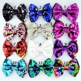 2020 Baby Headbands Elastic Girls Hairband Sequin Bowknot Christmas Baby Hair Accessories Infant Toddler Girls Photography Props 12 Colours