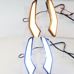 1 Pair Car DRL Lamp Dynamic Yellow Turn Signal Waterproof LED Daytime Running Light For Toyota Corolla L/LE/XLE US 2019 2020