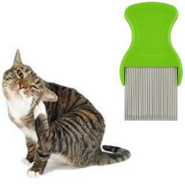 Pets Dogs Comb For Nits Lice Pocket Pet Grooming Comb Get Rid Of Flea Lice Pin Comb Dog Cat Hair Shedding Supplies Grooming Tool YD0516