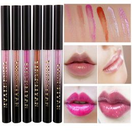 YINGMEIYAN 6 colors Glitter Shimmer Liquid Lip Gloss Long Lasting Moisturizer Lip Gloss Tint Cosmetics Nutritious Shimmer Liquid Lipstick