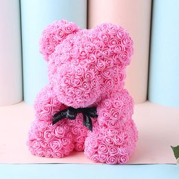 24pcs 40cm Bear of Roses Plush Dolls Artificial Flowers Home Wedding Festival DIY Wedding Decoration Gift for Christmas Valentine hope13