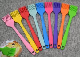Free Shipping Silicone Basting Brush Bread Oil Grease Brushes for BBQ Baking White Handle