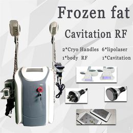 Best Ultrasonic cavitation RF skin tighteninng fat freeze machine liposuction machine two cryolipolysis handles can work together CE